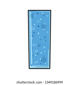 Liquid with bubbles. Glass of drink design. Vector illustration concept.