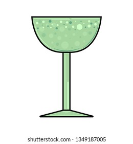 Liquid with bubbles. Glass of drink design. Vector illustration concept.