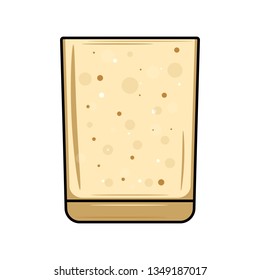 Liquid with bubbles. Glass of drink design. Vector illustration concept.