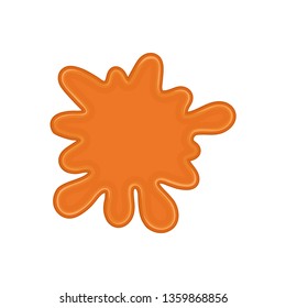Liquid caramel on white background. Candy toffee concept.