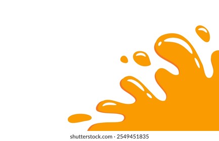 Respingo De Caramelo Líquido. Abacaxi Laranja Suco Splash. Mango Suco Splash. Ilustração de vetor líquido estilo desenho animado.