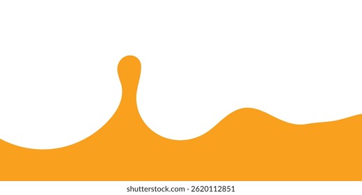 Respingo De Caramelo Líquido. Abacaxi Laranja Suco Splash. Mango Suco Splash. Ilustração de vetor líquido estilo desenho animado.