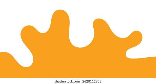 Respingo De Caramelo Líquido. Abacaxi Laranja Suco Splash. Mango Suco Splash. Ilustração de vetor líquido estilo desenho animado.
