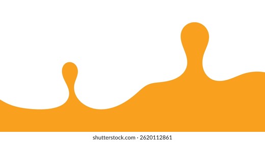 Respingo De Caramelo Líquido. Abacaxi Laranja Suco Splash. Mango Suco Splash. Ilustração de vetor líquido estilo desenho animado.