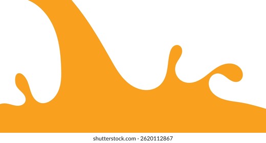 Respingo De Caramelo Líquido. Abacaxi Laranja Suco Splash. Mango Suco Splash. Ilustração de vetor líquido estilo desenho animado.