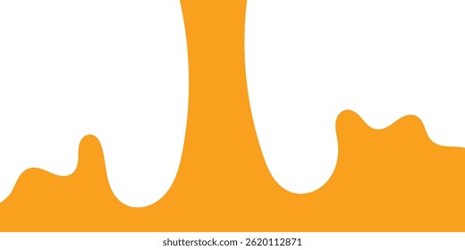 Respingo De Caramelo Líquido. Abacaxi Laranja Suco Splash. Mango Suco Splash. Ilustração de vetor líquido estilo desenho animado.