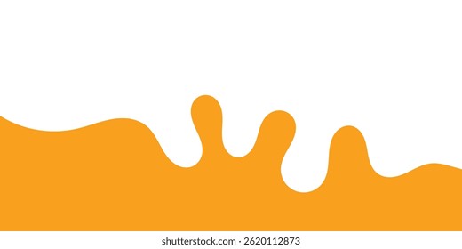 Respingo De Caramelo Líquido. Abacaxi Laranja Suco Splash. Mango Suco Splash. Ilustração de vetor líquido estilo desenho animado.