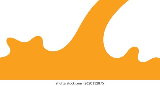Respingo De Caramelo Líquido. Abacaxi Laranja Suco Splash. Mango Suco Splash. Ilustração de vetor líquido estilo desenho animado.
