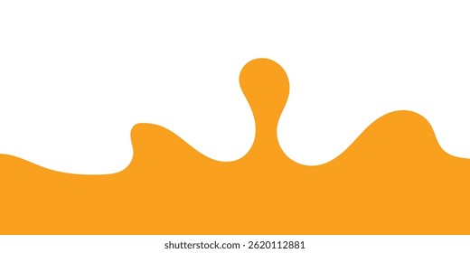 Respingo De Caramelo Líquido. Abacaxi Laranja Suco Splash. Mango Suco Splash. Ilustração de vetor líquido estilo desenho animado.