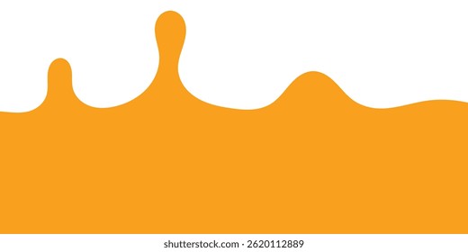 Respingo De Caramelo Líquido. Abacaxi Laranja Suco Splash. Mango Suco Splash. Ilustração de vetor líquido estilo desenho animado.