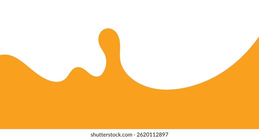 Respingo De Caramelo Líquido. Abacaxi Laranja Suco Splash. Mango Suco Splash. Ilustração de vetor líquido estilo desenho animado.