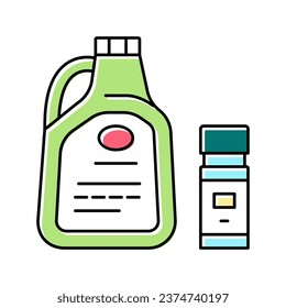 liquid for care house plant color icon vector. liquid for care house plant sign. isolated symbol illustration