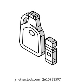 liquid for care house plant isometric icon vector. liquid for care house plant sign. isolated symbol illustration