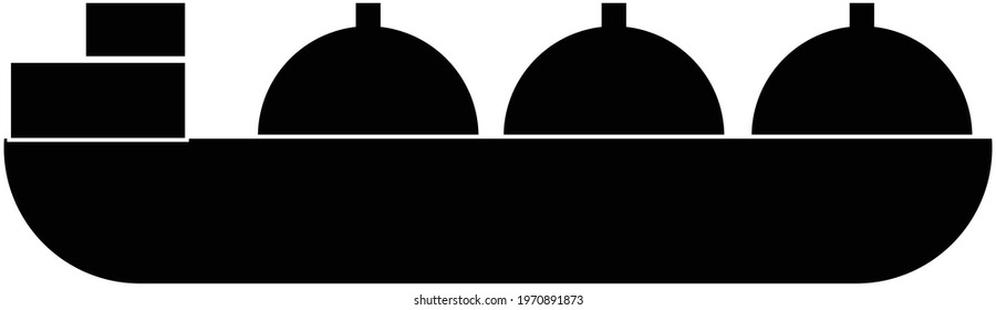 An liquid cargo vessel - Vector - Illustration 