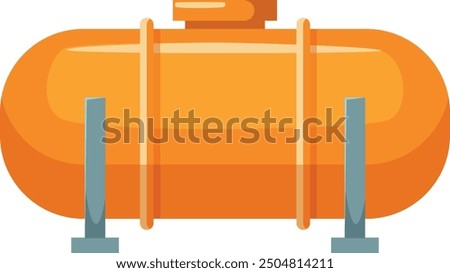 Liquid cargo wagon cartoon icon. Oil tank storage