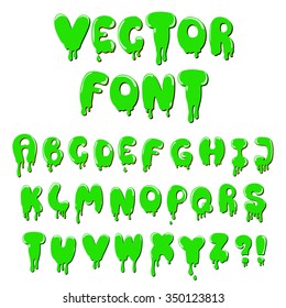 Liquid cartoon font. Stock vector for design