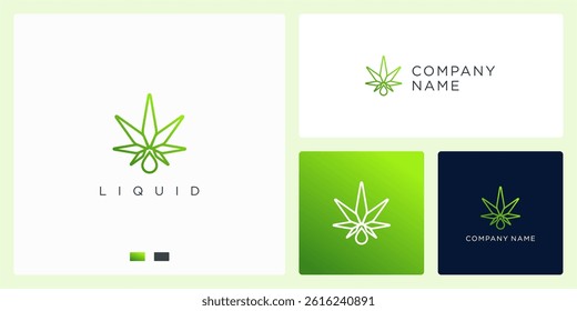 Liquid cbd logo design template