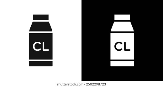 Vector líquido del logotipo del icono químico del cloro