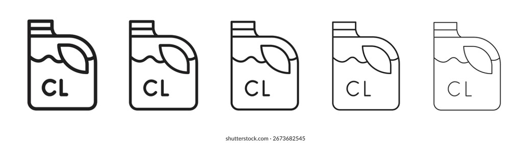 liquid Chlorine chemical icon vector illustration isolated
