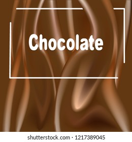 Liquid Chocolate background, vector illustration