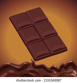 liquid chocolate and bar poster