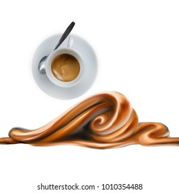 liquid chocolate, caramel or cocoa illustration vector
