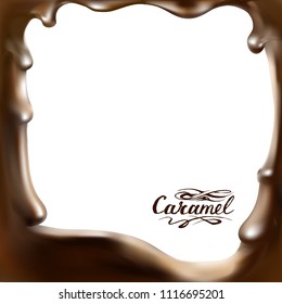 liquid chocolate, caramel or cocoa illustration vector
