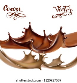 liquid chocolate, caramel or cocoa illustration vector
