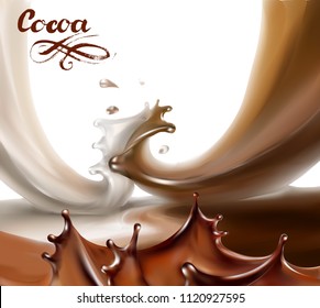 liquid chocolate, caramel or cocoa illustration vector
