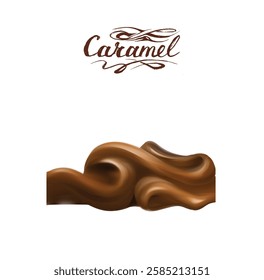 liquid chocolate, caramel or cocoa illustration vector