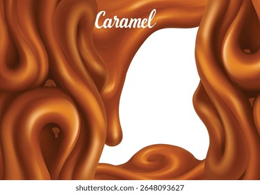 chocolate líquido, caramelo ou cacau ilustração vetor