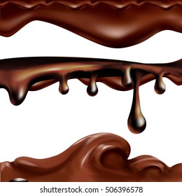 liquid chocolate, caramel or cocoa illustration vector