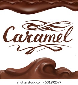 liquid chocolate, caramel or cocoa illustration