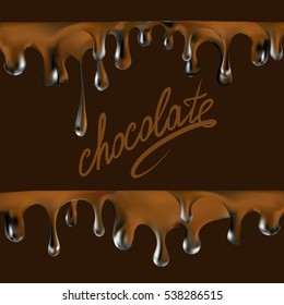 liquid chocolate, caramel or cocoa illustration