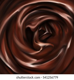 liquid chocolate, caramel or cocoa illustration vector