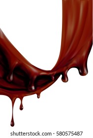 liquid chocolate, caramel or cocoa illustration