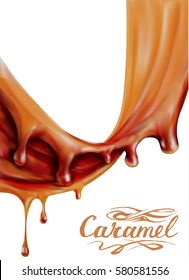 liquid chocolate, caramel or cocoa illustration vector