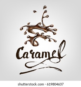 liquid chocolate, caramel or cocoa illustration  vector