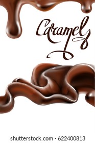 liquid chocolate, caramel or cocoa illustration