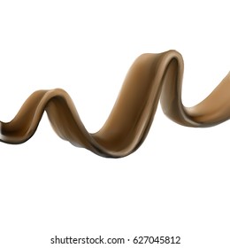 liquid chocolate, caramel or cocoa illustration vector