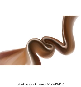 liquid chocolate, caramel or cocoa illustration vector