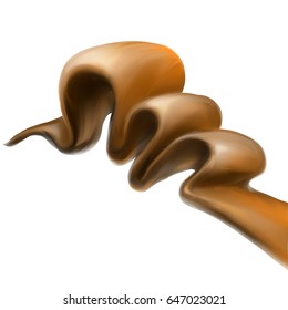liquid chocolate, caramel or cocoa illustration