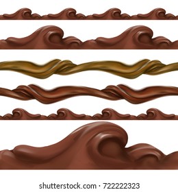 liquid chocolate, caramel or cocoa illustration vector