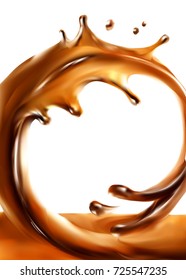 liquid chocolate, caramel or cocoa illustration texture vector