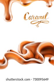 liquid chocolate, caramel or cocoa illustration vector