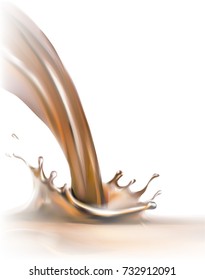 liquid chocolate, caramel or cocoa illustration vector