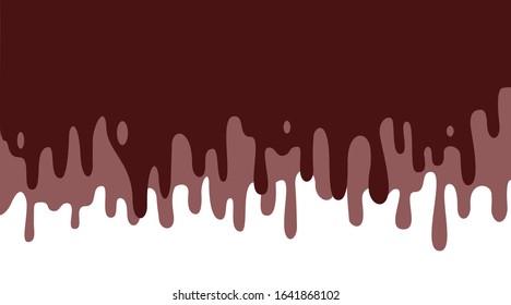 Dripping Chocolate Melt Drip D Realistic Stock Vector Royalty Free