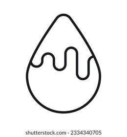 Liquid chocolate drop vector design, Sweet cocoa dessert droplet, Confectionery design element