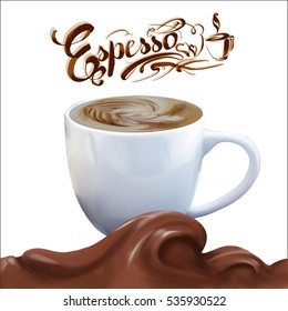 liquid chocolate, flowing, molten, caramel, vector, milk
