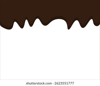 liquid chocolate on a white background